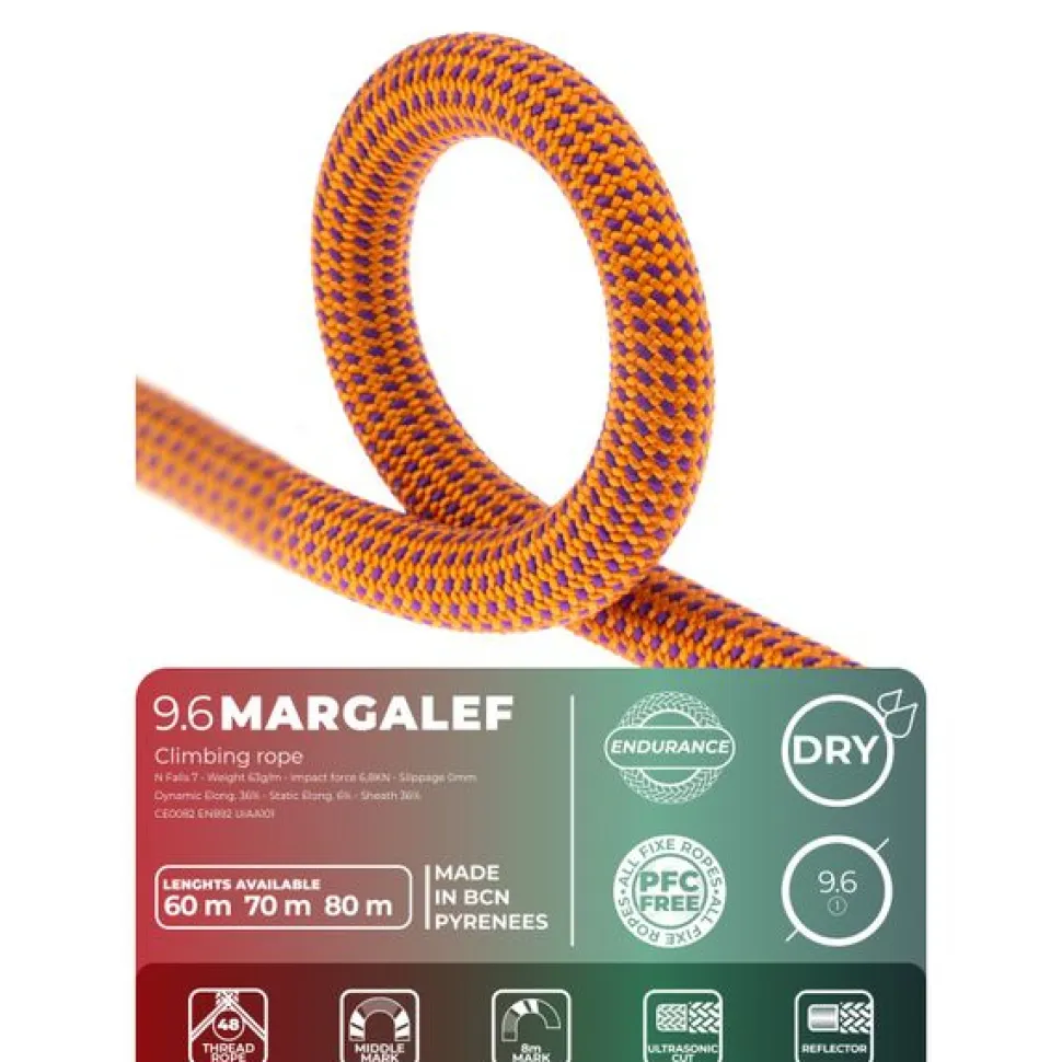 9,6 Margalef 80m - Cordes A Simple | Fixe