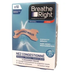Bandelettes Nasales Original - Taille L - Soin | Breath Right