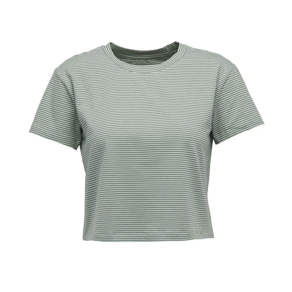 Bd Stripe Crop T-shirt Foam Green - Tee Shirt Mc | Black Diamond