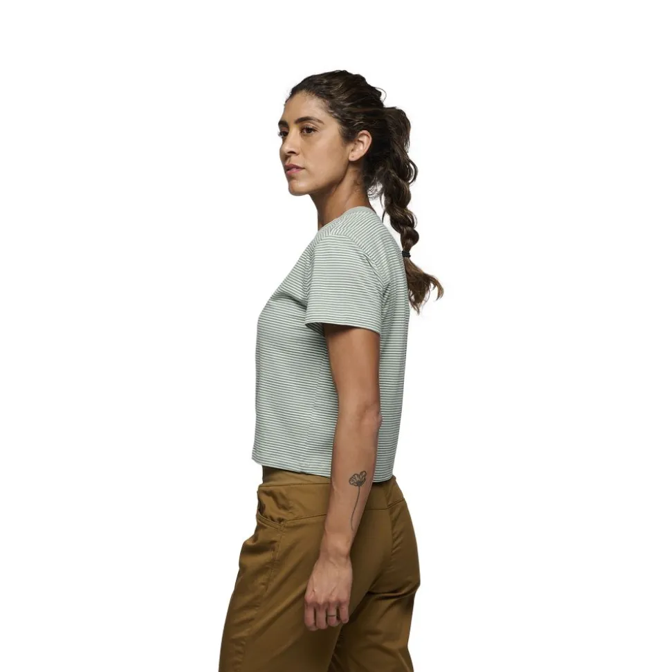 Bd Stripe Crop T-shirt Foam Green - Tee Shirt Mc | Black Diamond