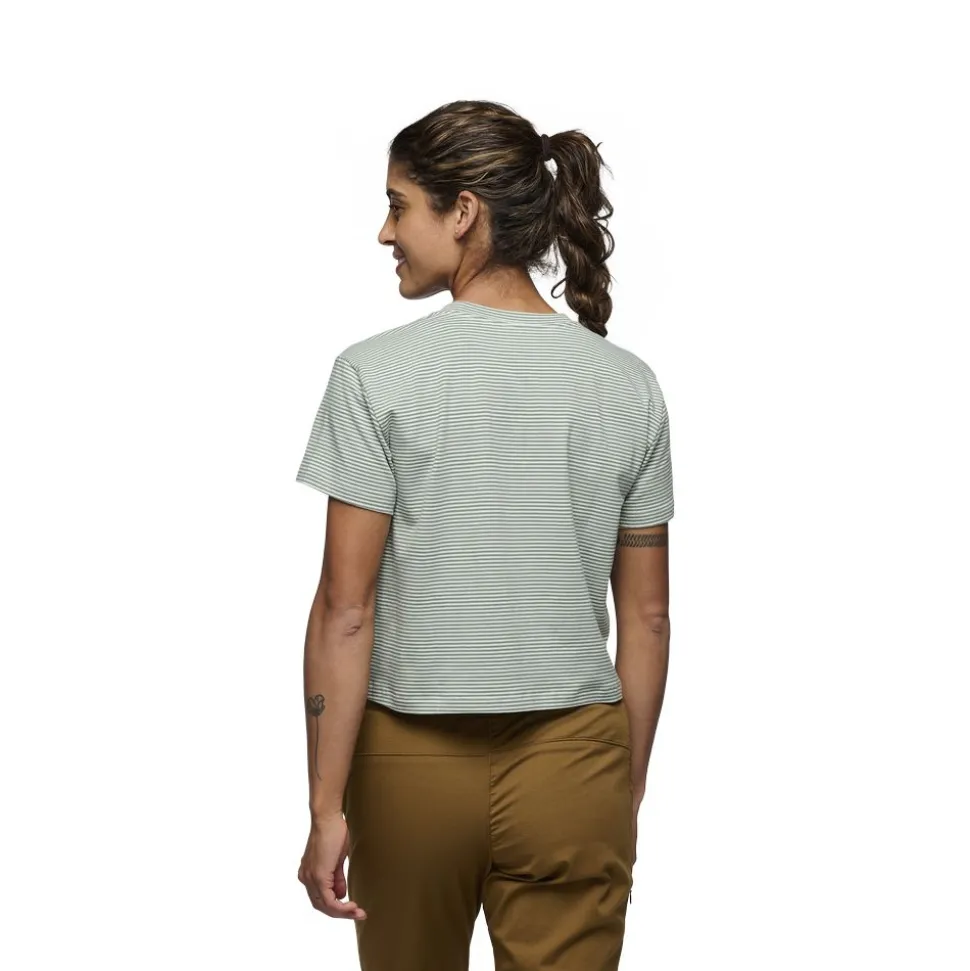 Bd Stripe Crop T-shirt Foam Green - Tee Shirt Mc | Black Diamond