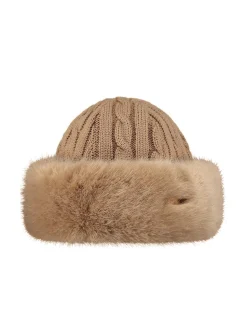 Bonnet Fourrure Fur Cable Light Brown