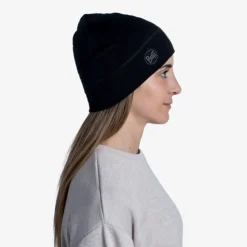Bonnet Merino Lightweight Solid Black - Bonnet | Buff