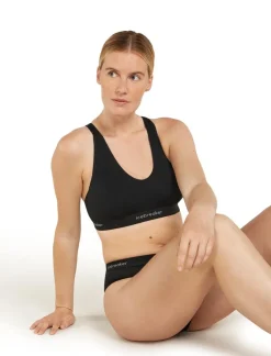 Brassiere Mer 125 Cool-lite Sprite Racerback Black | Icebreaker
