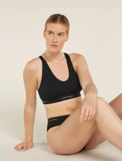 Brassiere Mer 125 Cool-lite Sprite Racerback Black | Icebreaker