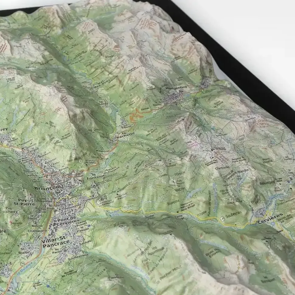 Carte En Relief Brianconnais - Equipement Outdoor | Deniveles Editions