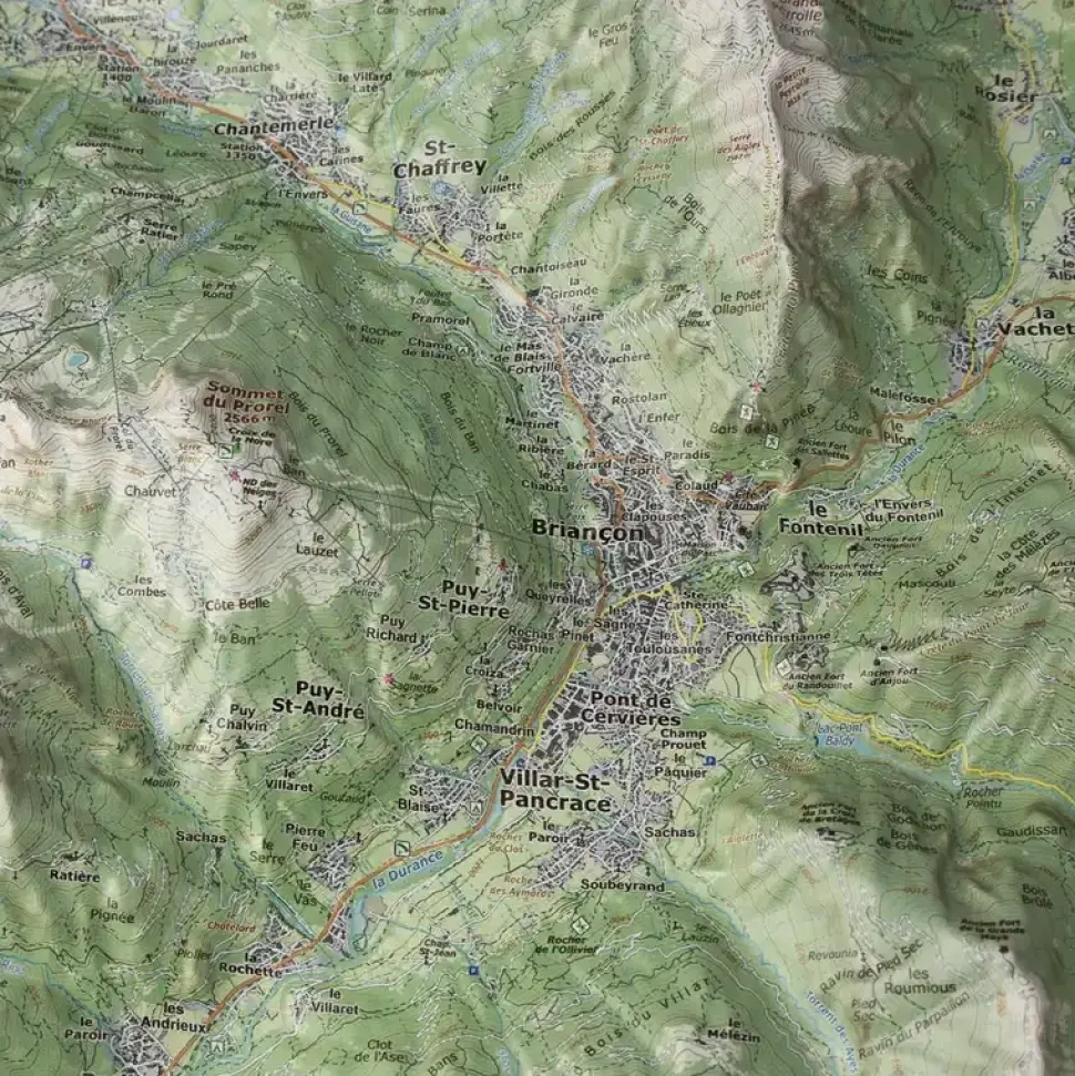 Carte En Relief Brianconnais - Equipement Outdoor | Deniveles Editions