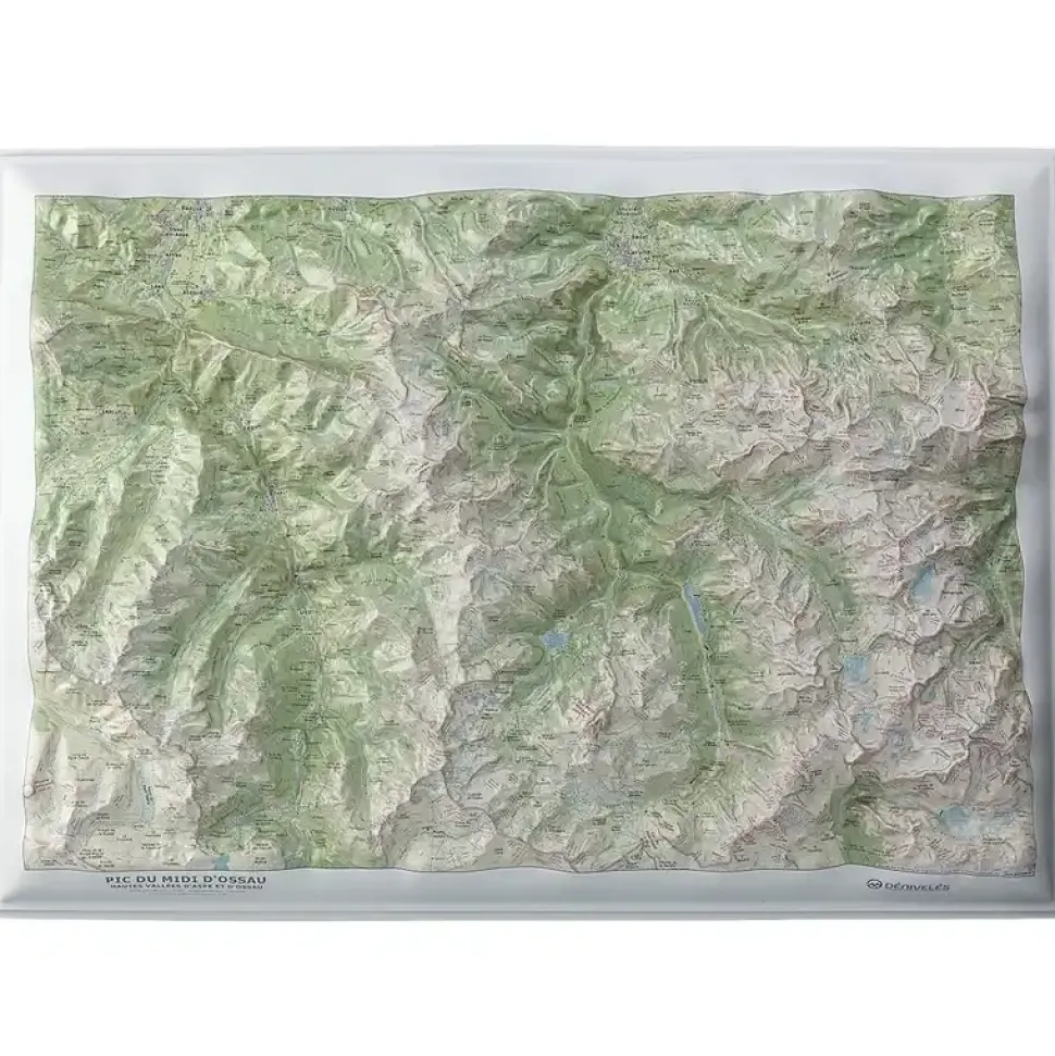 Carte En Relief Pic D Ossau - Equipement Outdoor | Deniveles Editions