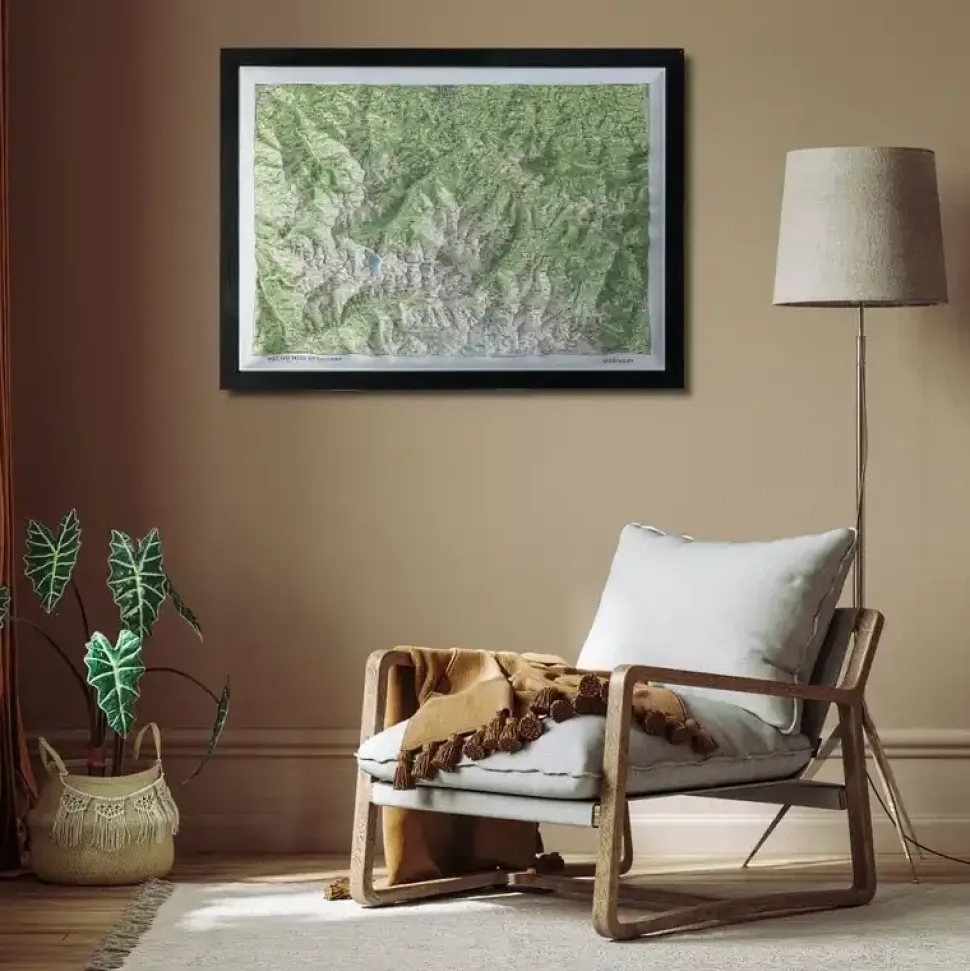 Carte En Relief Pic Du Midi Bigorre | Deniveles Editions