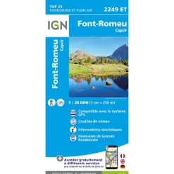Carte 2249et Font Romeu - Capcir - Cartes | Ign