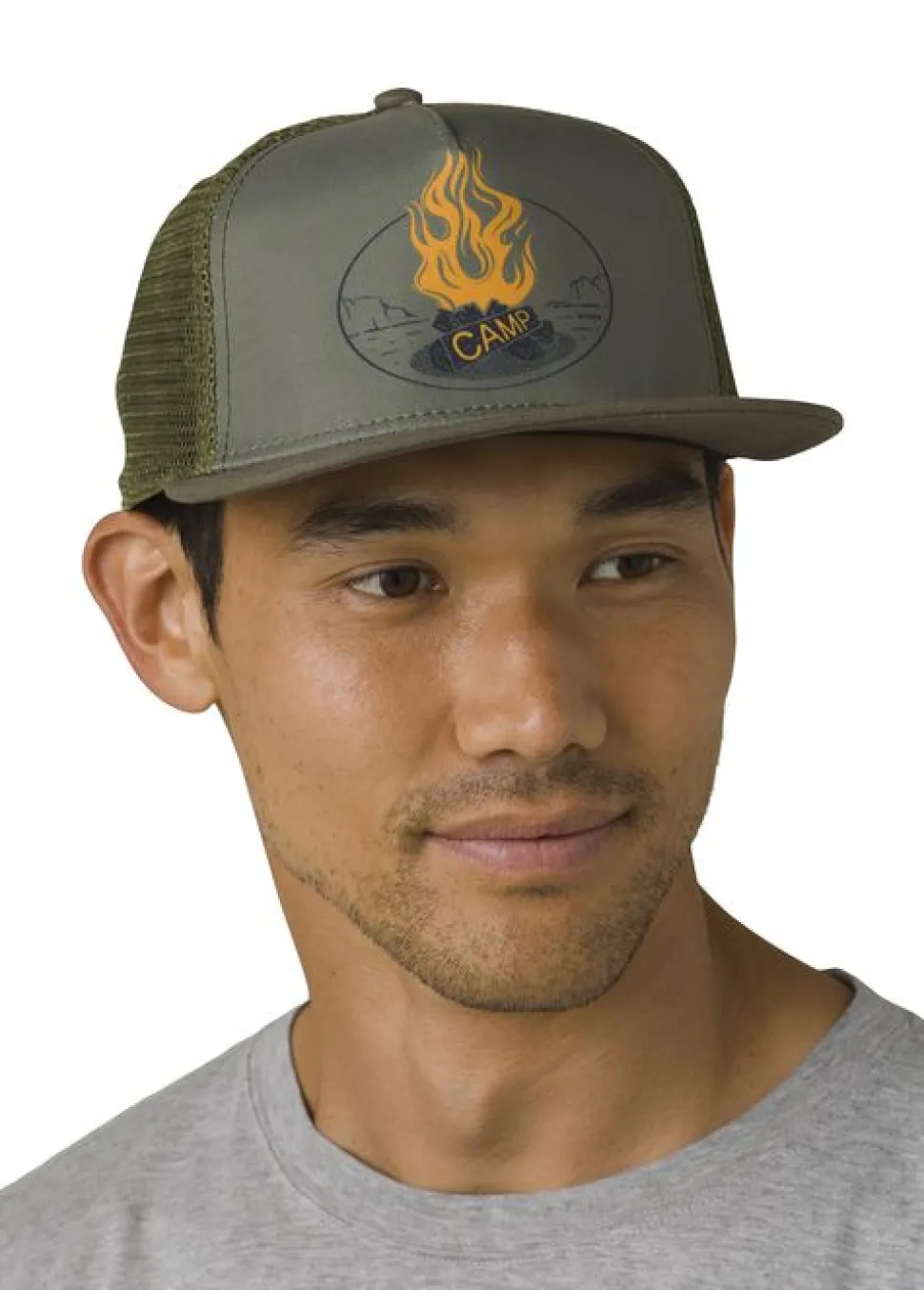 Casquette Journeyman Trucker 2.0 Rye Green Camp Fire | Prana