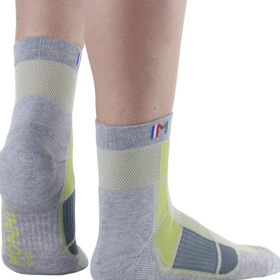 Chaussette Mid Air Gris Vert - Chaussettes | Monnet
