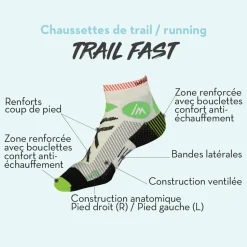 Chaussettes Trail Fast Vert X1p - Chaussettes | Impulse Outdoor