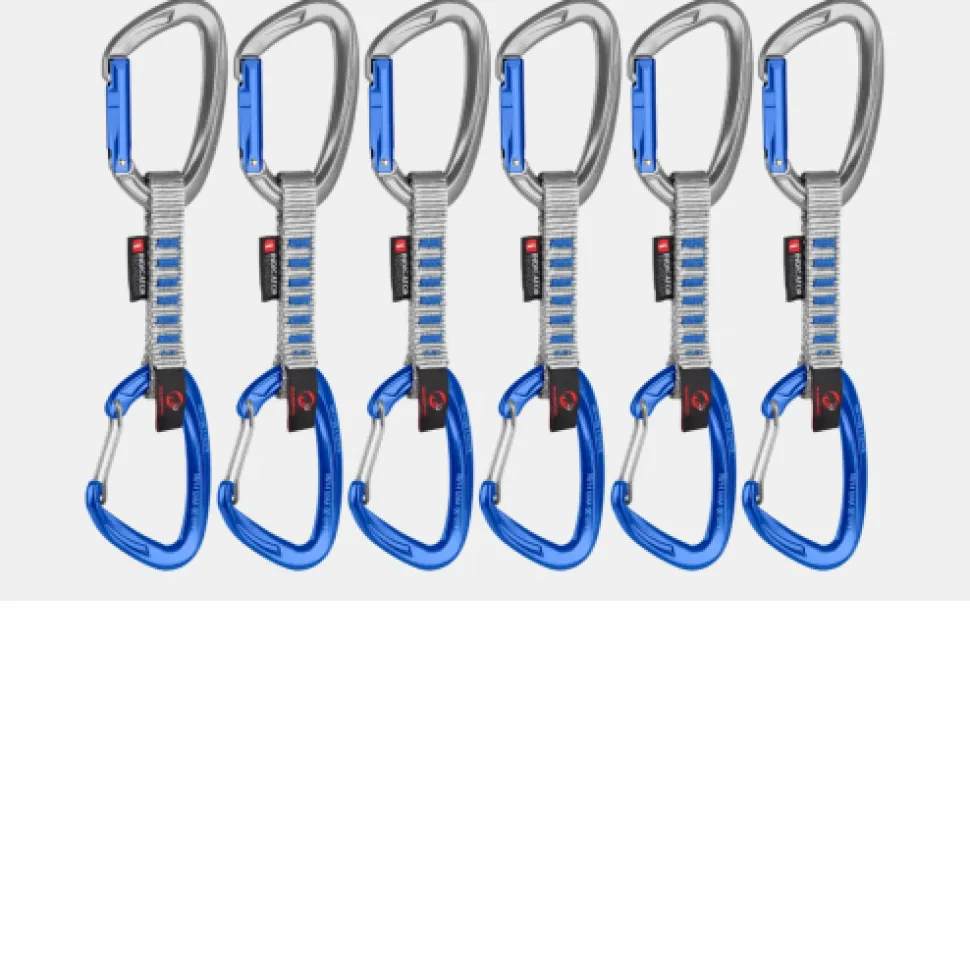 Crag Keylock Wire 10cm Indicator 6 Pack Quickdraws - Degaines | Mammut