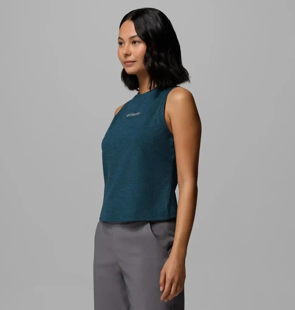 Débardeur Femme Columbia Move High Neck Everblue Heather - Debardeur | Columbia