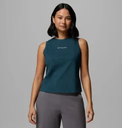 Débardeur Femme Columbia Move High Neck Everblue Heather - Debardeur | Columbia