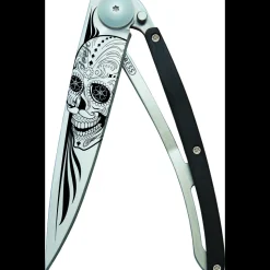 37g Tatoo Latino Skull ébène - Couteau | Deejo
