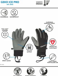 Gants Geko Ice Pro Black - Gants | Camp
