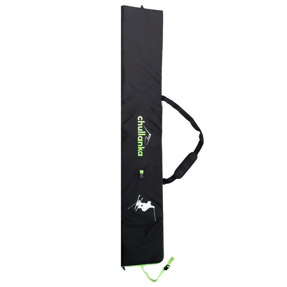 Housse A Skis Matelassee Noir-vert - Housse | Chullanka