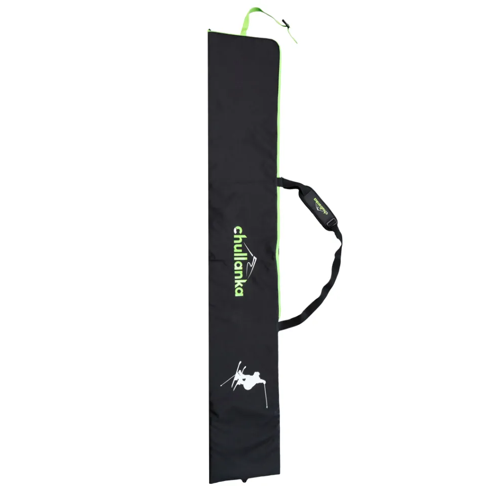 Housse A Skis Matelassee Noir-vert - Housse | Chullanka