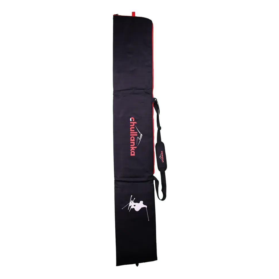 Housse A Skis Matelassee Noir-rouge - Housse Ski | Chullanka Outdoor