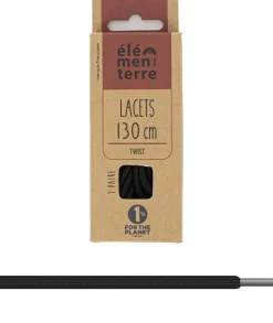 Lacets Twist Noir - Lacets | Elementerre