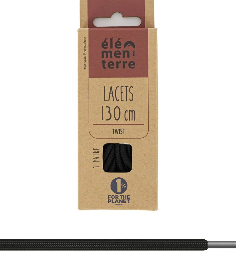 Lacets Twist Noir - Lacets | Elementerre