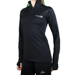 Ladies Fleece 1/2 Zip Top Trail+ Black | Impulse Outdoor