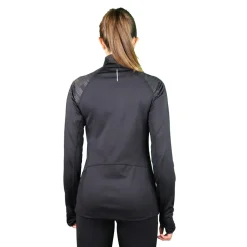Ladies Fleece 1/2 Zip Top Trail+ Black | Impulse Outdoor