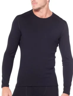 M 260 Tech Ls Crewe Black - Tee Shirt Ml | Icebreaker