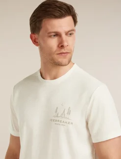 M Mer 150 Tech Lite Ss T-shirt Peaceful Pass Ecru Hthr - Tee Shirt Mc