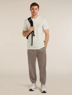 M Mer 150 Tech Lite Ss T-shirt Peaceful Pass Ecru Hthr - Tee Shirt Mc