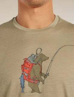 M Mer 150 Tech Lite Ss T-shirt Bear Catch Flagstone - Tee Shirt Mc
