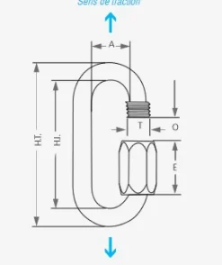 Maillon 8 Mm Normal Zingue Epi - Equipement De Parois | Peguet