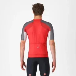 Maillot Entrata 6 Red Smoky Gray Silver Gray - Maillot | Castelli