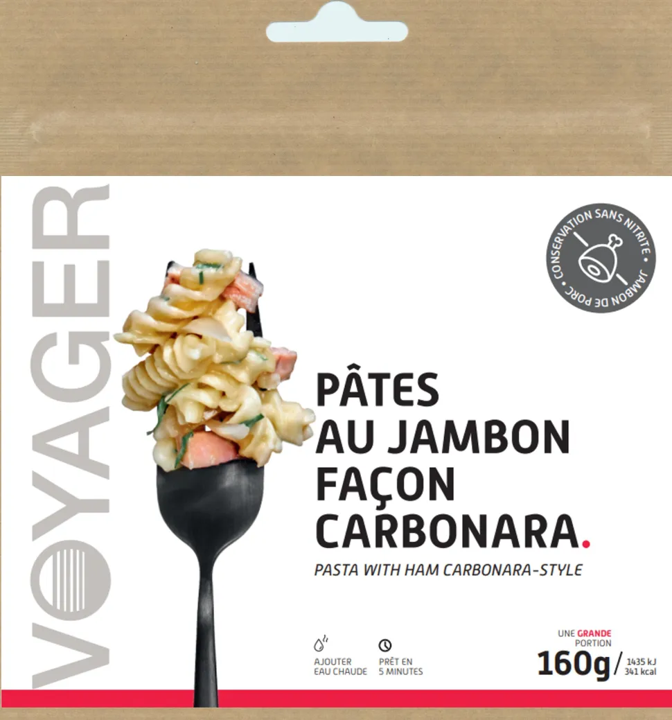 Pates Au Jambon Facon Carbonara - Repas Lyophilise | Voyager