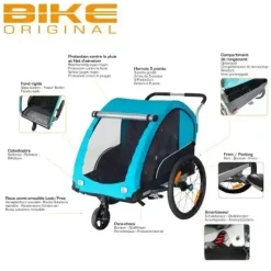 Remorque Alu Bac Plastique - Porte Bebe / Remorques | Bike Original