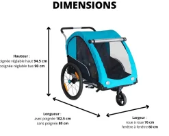 Remorque Alu Bac Plastique - Porte Bebe / Remorques | Bike Original