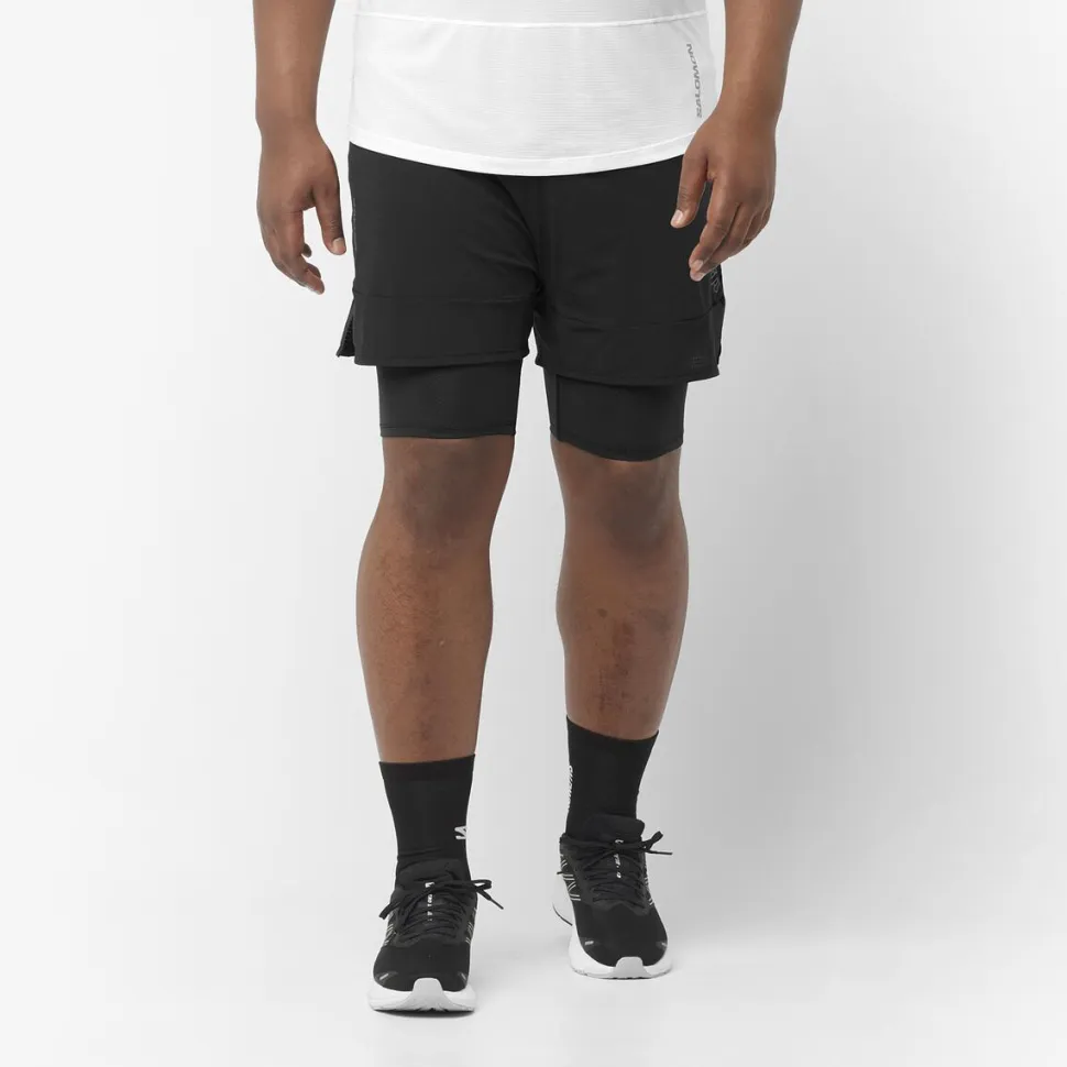 Sense 2in1 Shorts Deep Black - Short | Salomon