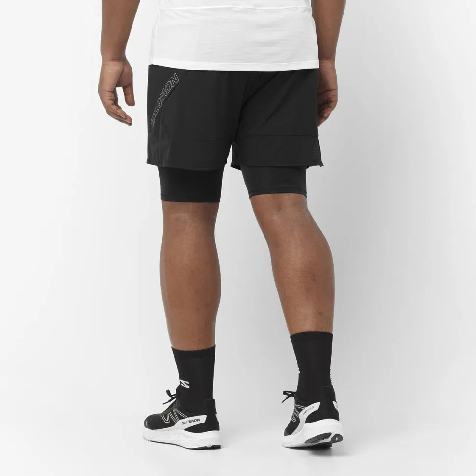 Sense 2in1 Shorts Deep Black - Short | Salomon