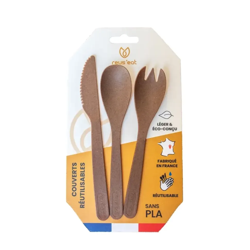 Set 3 Couverts Reutilsables Eco-concus - Couverts | Reus'eat