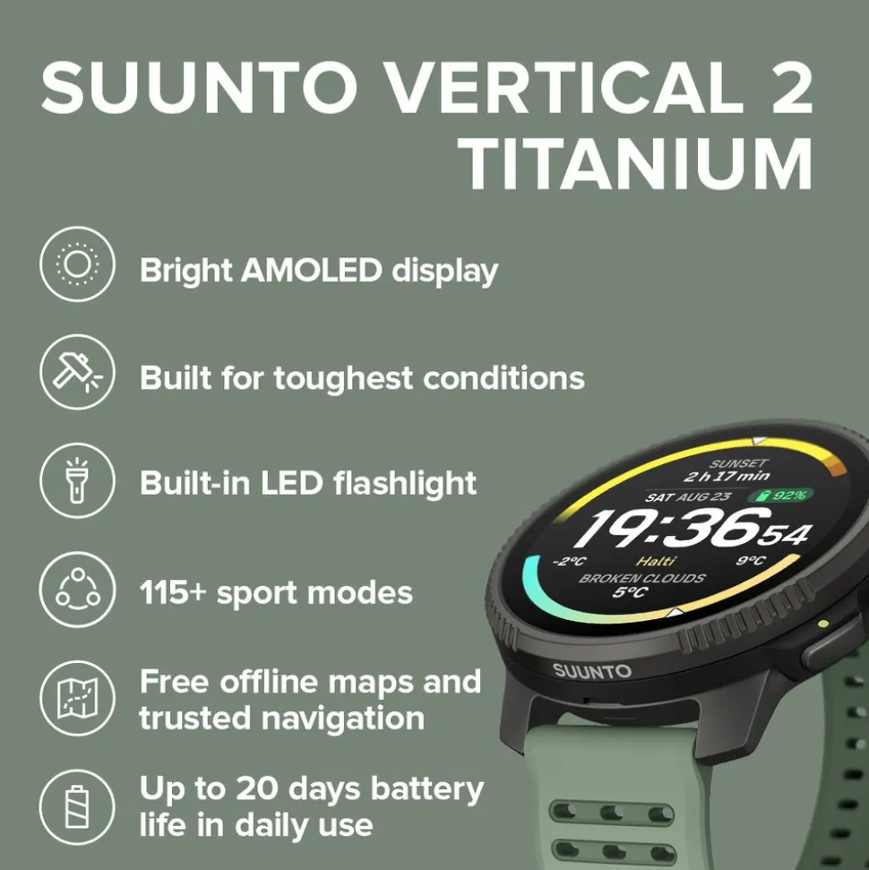 Suunto Vertical 2 Titanium Sage