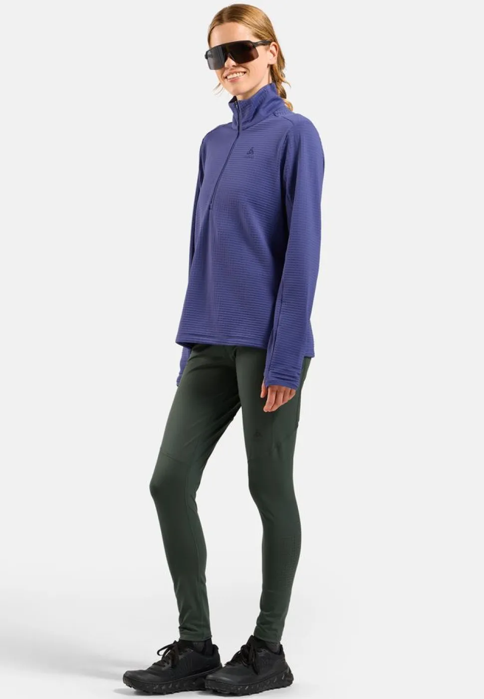 T-shirt 1/2 Zip Femme Essential Thermal Skipper Blue