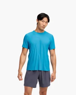 T-shirt Airolite 2.0 Blue - Tee Shirt Mc | Hoka