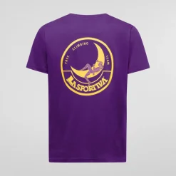 T-shirt Climbing On The Moon Giallo Viola - Tee Shirt Mc | La Sportiva