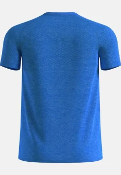 T-Shirt Essential Seamless Dazzling Blue Melange - Tee Shirt Mc | Odlo
