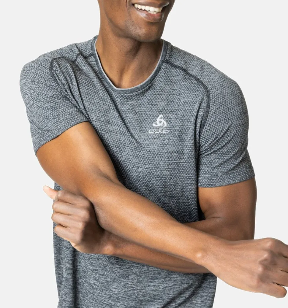 T-shirt Essential Seamless Grey - Tee Shirt Mc | Odlo
