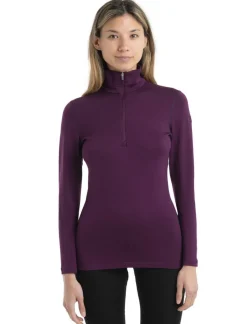 T-shirt Femme 260 Tech Ls Half Zip Nightshade | Icebreaker