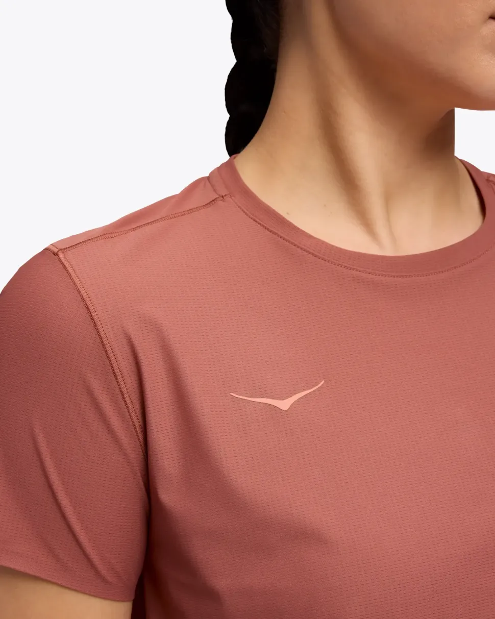 T-Shirt Femme Airolite 2.0 Rouge - Tee Shirt Mc | Hoka