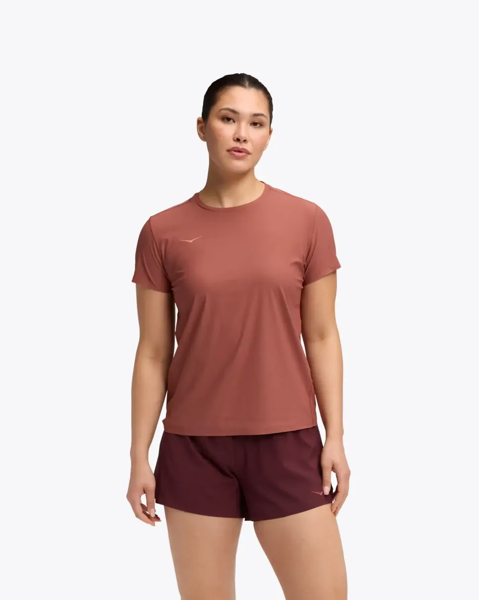 T-Shirt Femme Airolite 2.0 Rouge - Tee Shirt Mc | Hoka